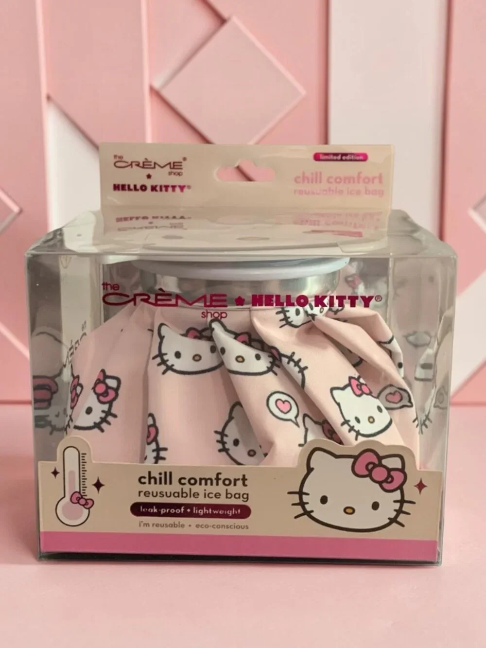 The Creme Shop x Hello Kitty Chill Comfort Reusable Ice Bag, Pink Leakproof NEW